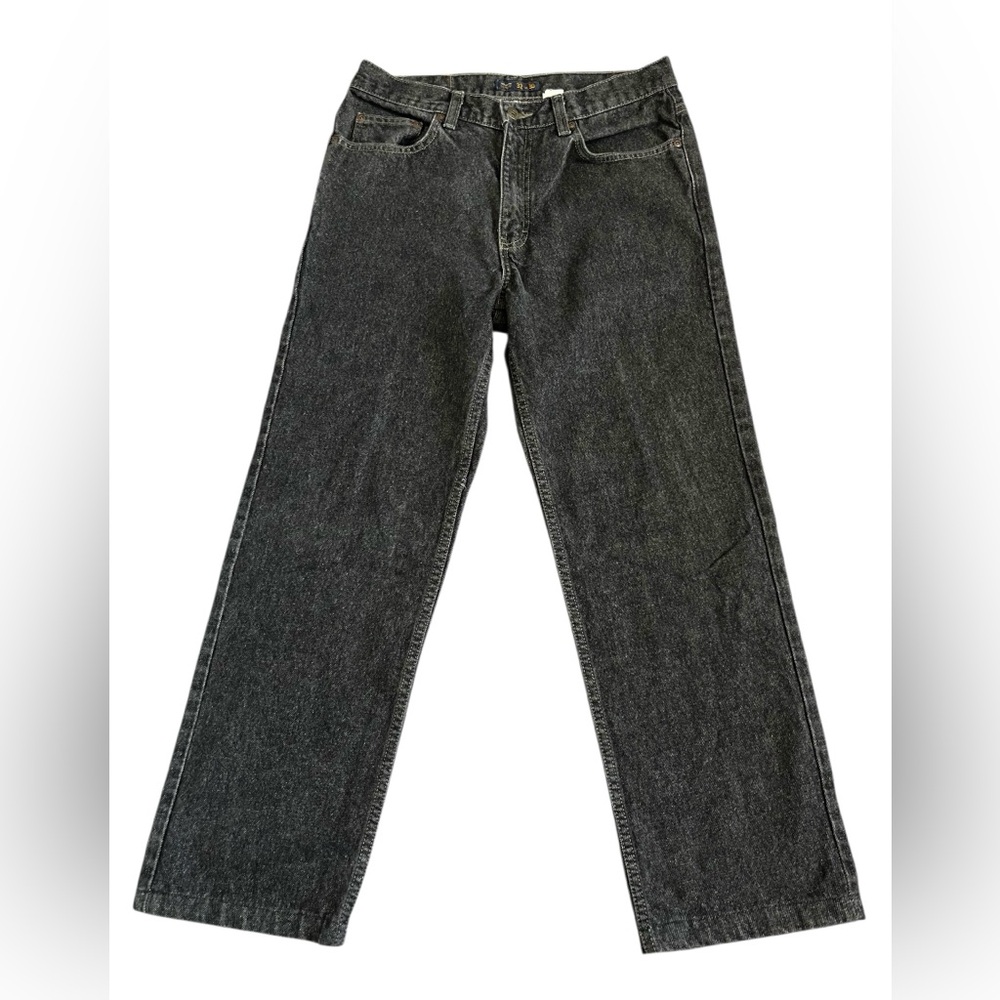 J.Crew Straight Fit Washed Black Jeans 32x30 Made in USA